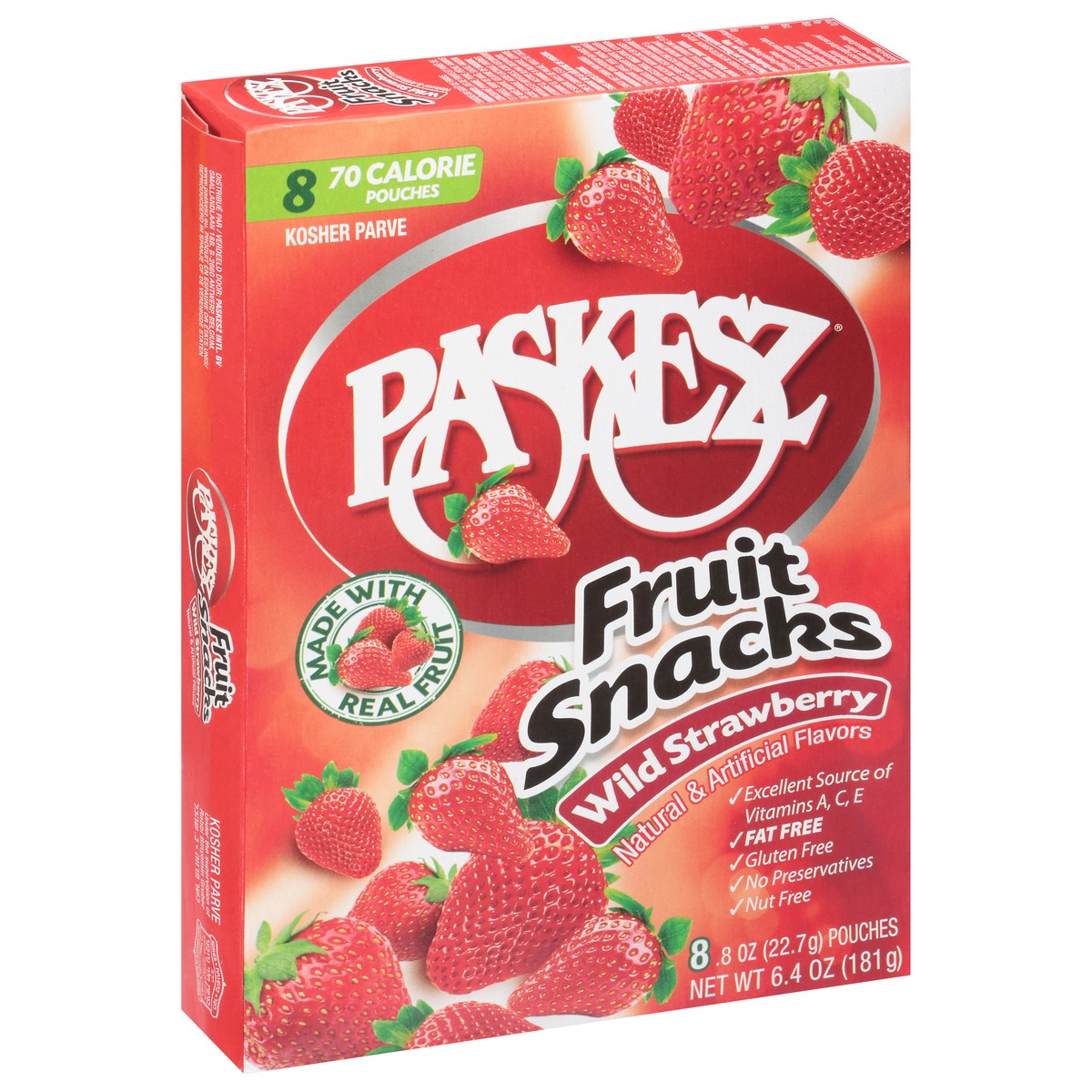 slide 9 of 13, Paskesz Wild Strawberry Fruit Snack- 6.4 oz, 6.4 oz