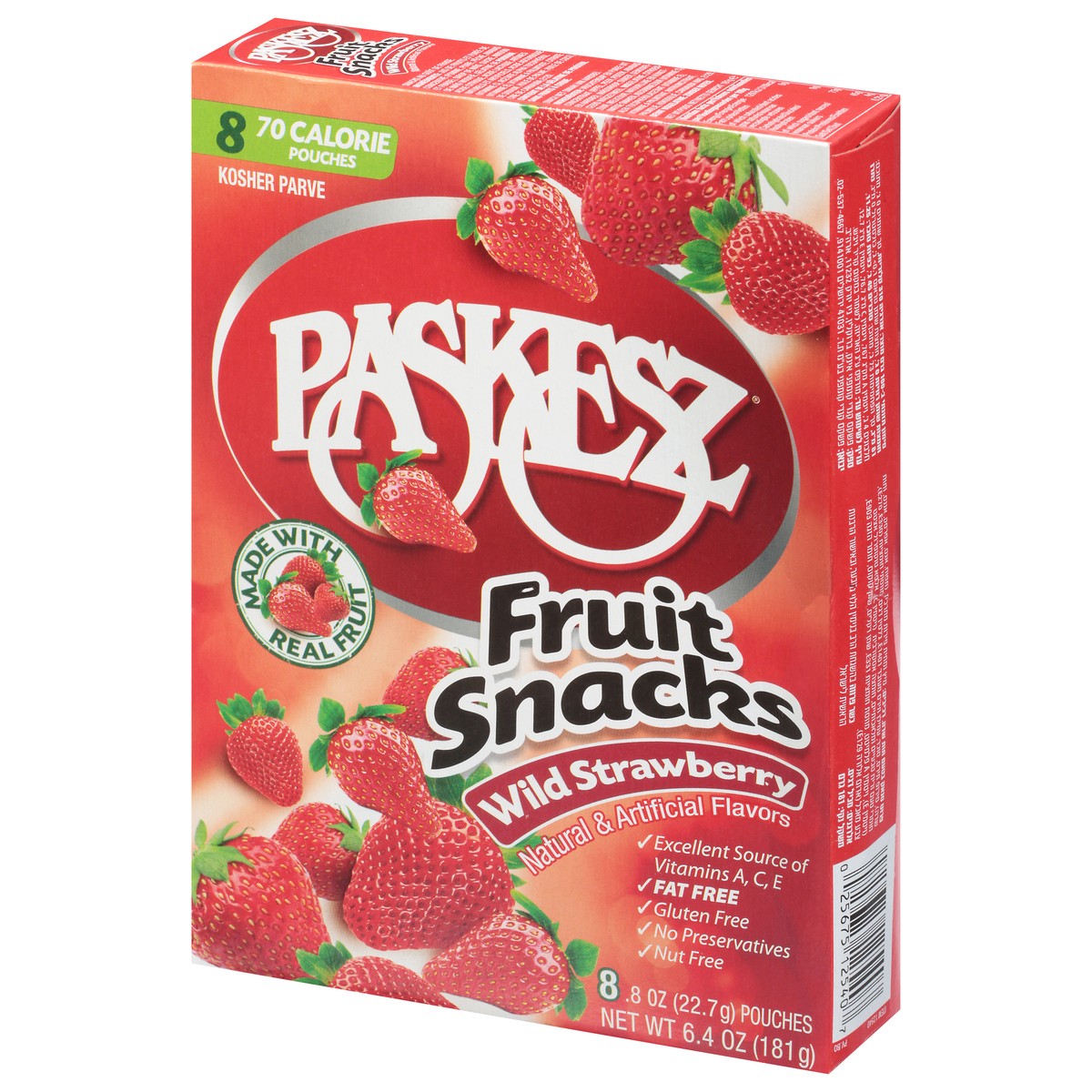 slide 2 of 13, Paskesz Wild Strawberry Fruit Snack- 6.4 oz, 6.4 oz