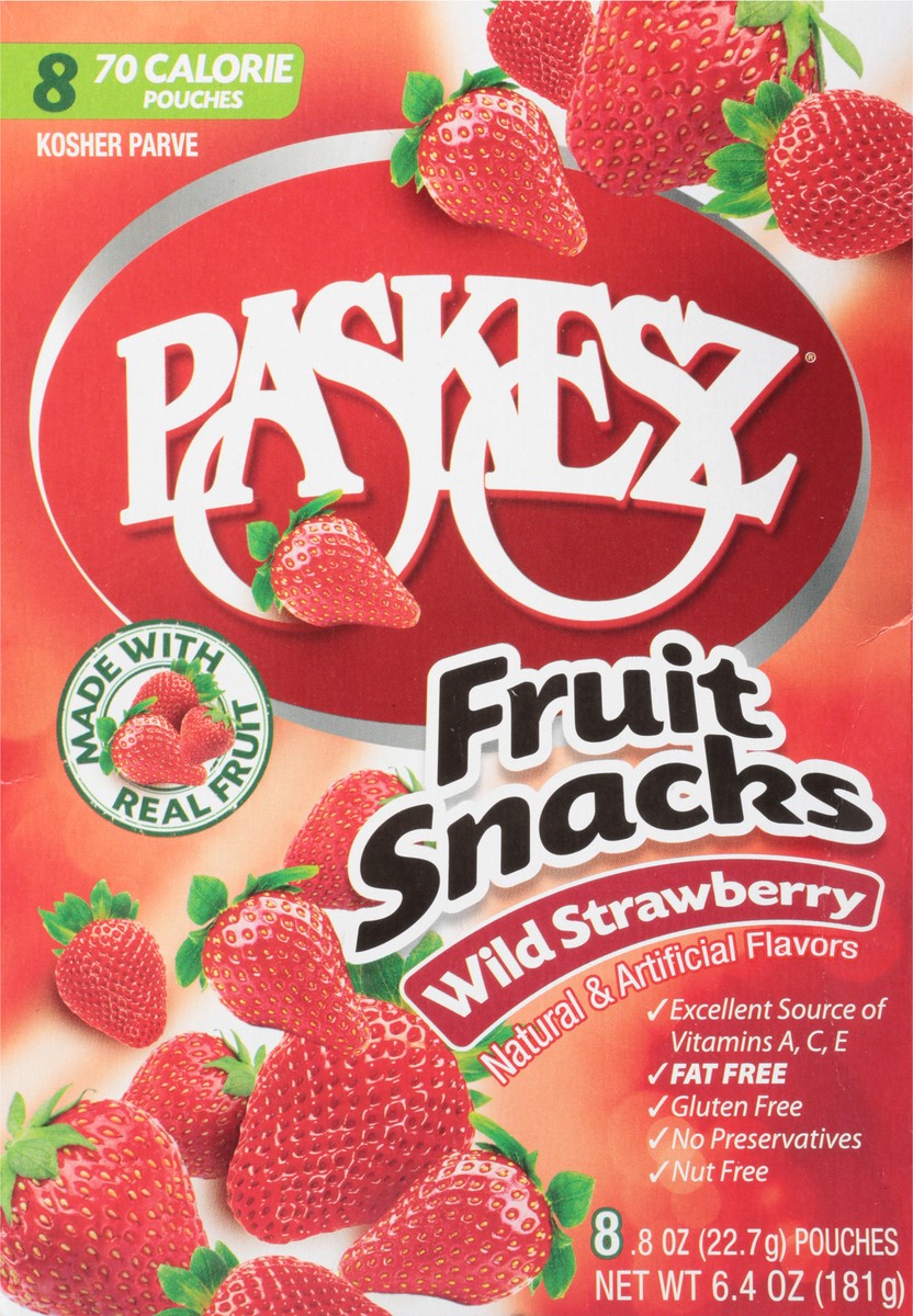 slide 11 of 13, Paskesz Wild Strawberry Fruit Snack- 6.4 oz, 6.4 oz