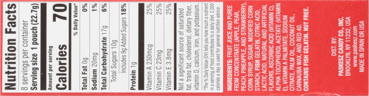 slide 6 of 13, Paskesz Wild Strawberry Fruit Snack- 6.4 oz, 6.4 oz