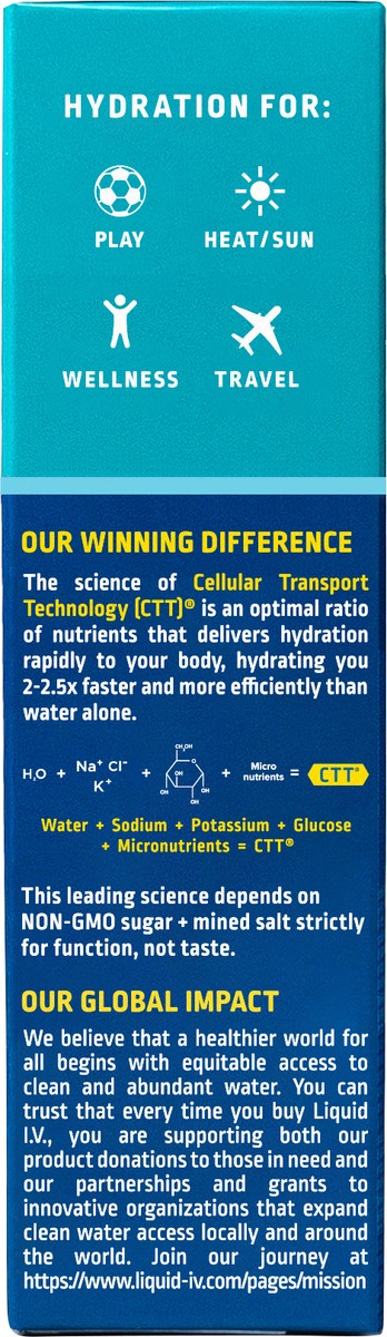 slide 6 of 7, Liquid I.V. Hydration Multiplier for Kids, Electrolyte Powder Packet Drink Mix, Cotton Candy- 2.25 oz, 2.25 oz