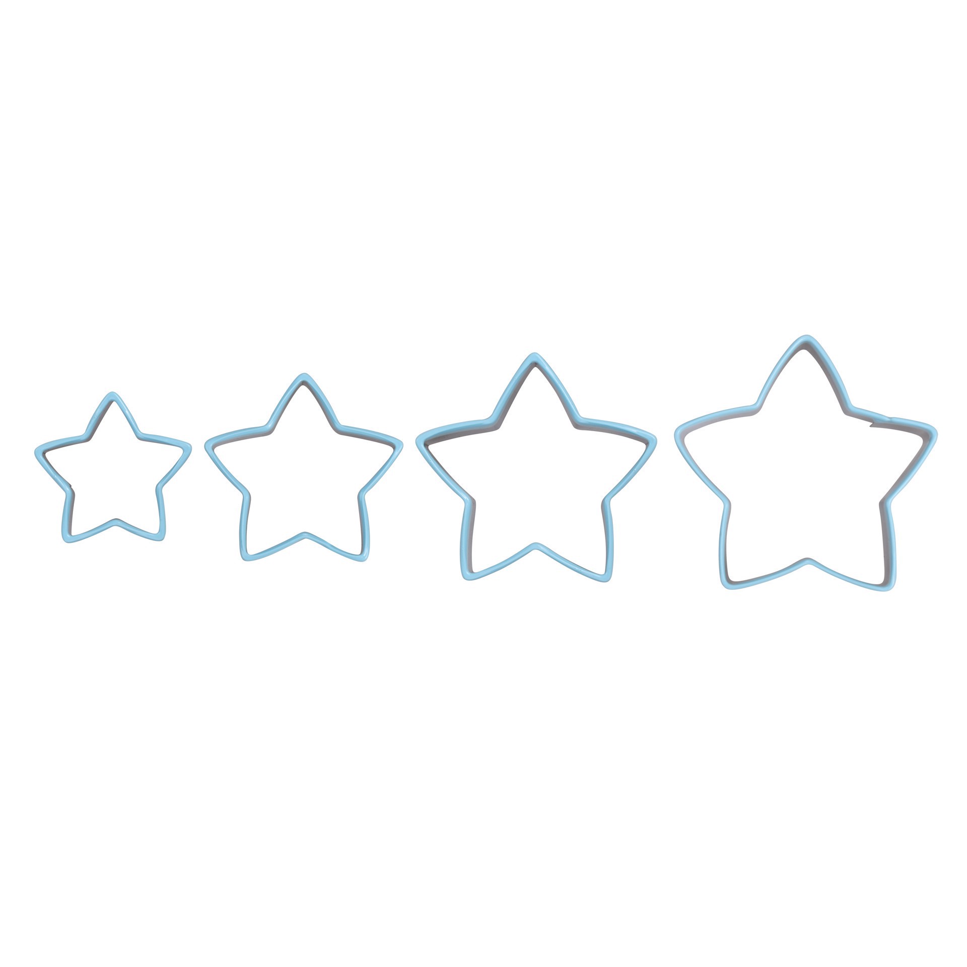 slide 3 of 4, Stars Stainless Steel Nested Cookie Cutter Set By Celebrate It, 3 in to 4 in