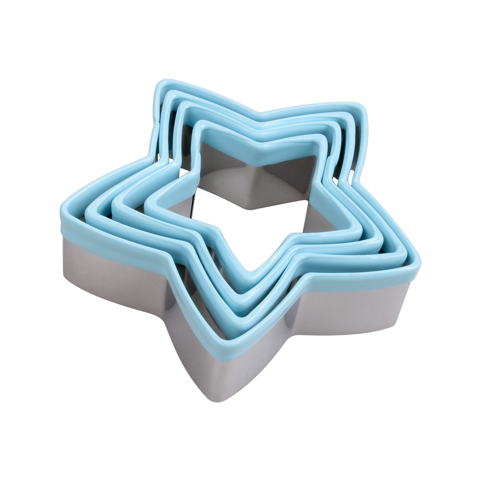 slide 2 of 4, Stars Stainless Steel Nested Cookie Cutter Set By Celebrate It, 3 in to 4 in