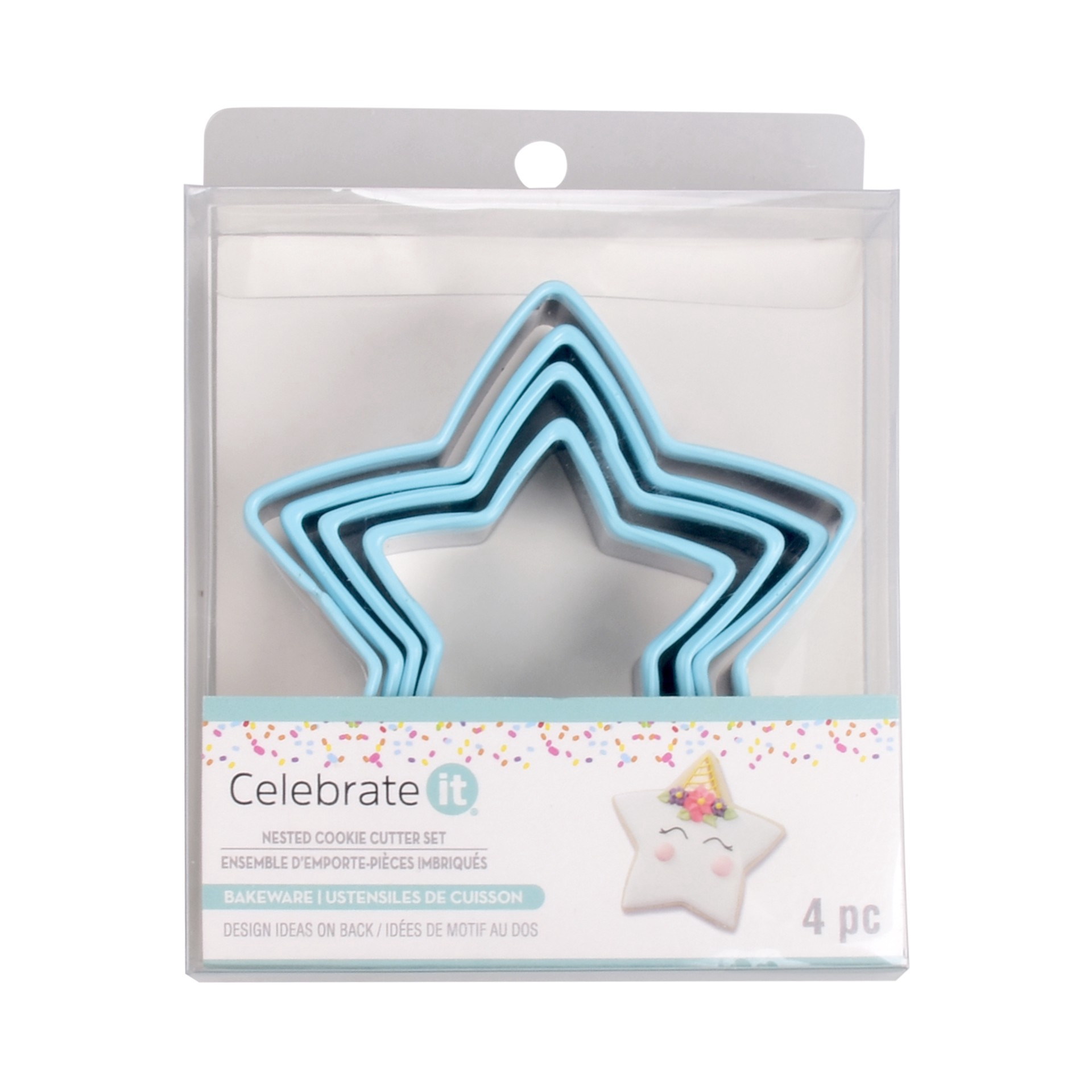 slide 4 of 4, Stars Stainless Steel Nested Cookie Cutter Set By Celebrate It, 3 in to 4 in