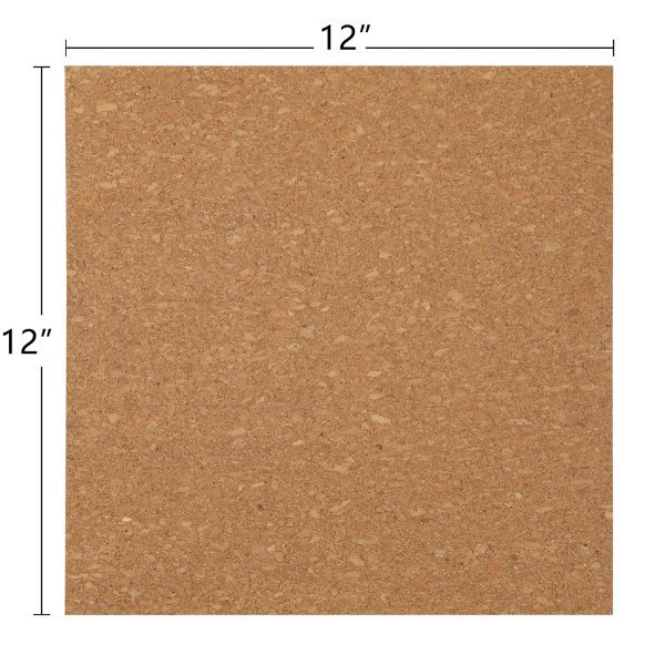slide 4 of 4, FORAY Cork Wall Tiles, Tan Cork, 4 ct; 12 in x 12 in