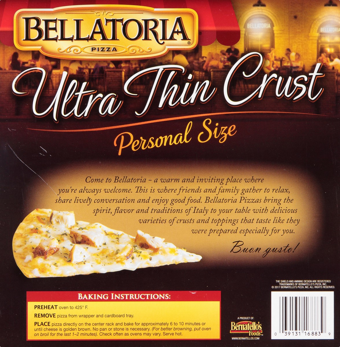 slide 10 of 13, Bellatoria Pizza Personal Garlc Chix Alf, 5.69 oz