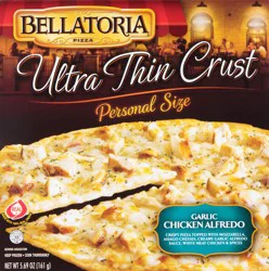 Bellatoria Pizza, Ultra Thin Crust, Garlic Chicken Alfredo, Personal Size