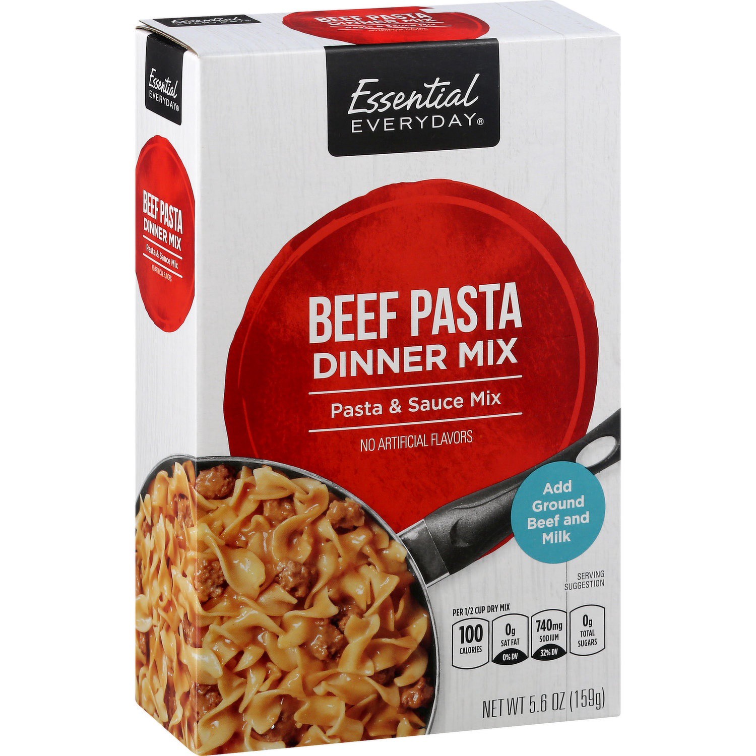 slide 1 of 1, Essential Everyday Beef Pasta Dinner, 5.6 oz