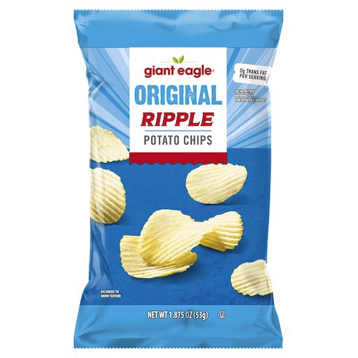 slide 1 of 1, Giant Eagle Ripple Potato Chips, 1.88 oz