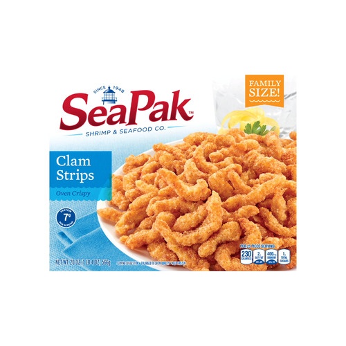 slide 1 of 1, SeaPak Clam Strips, 20 oz