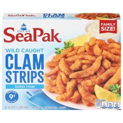 SeaPak Wild Caught Golden Crispy Clam Strips Family Size! 20 oz