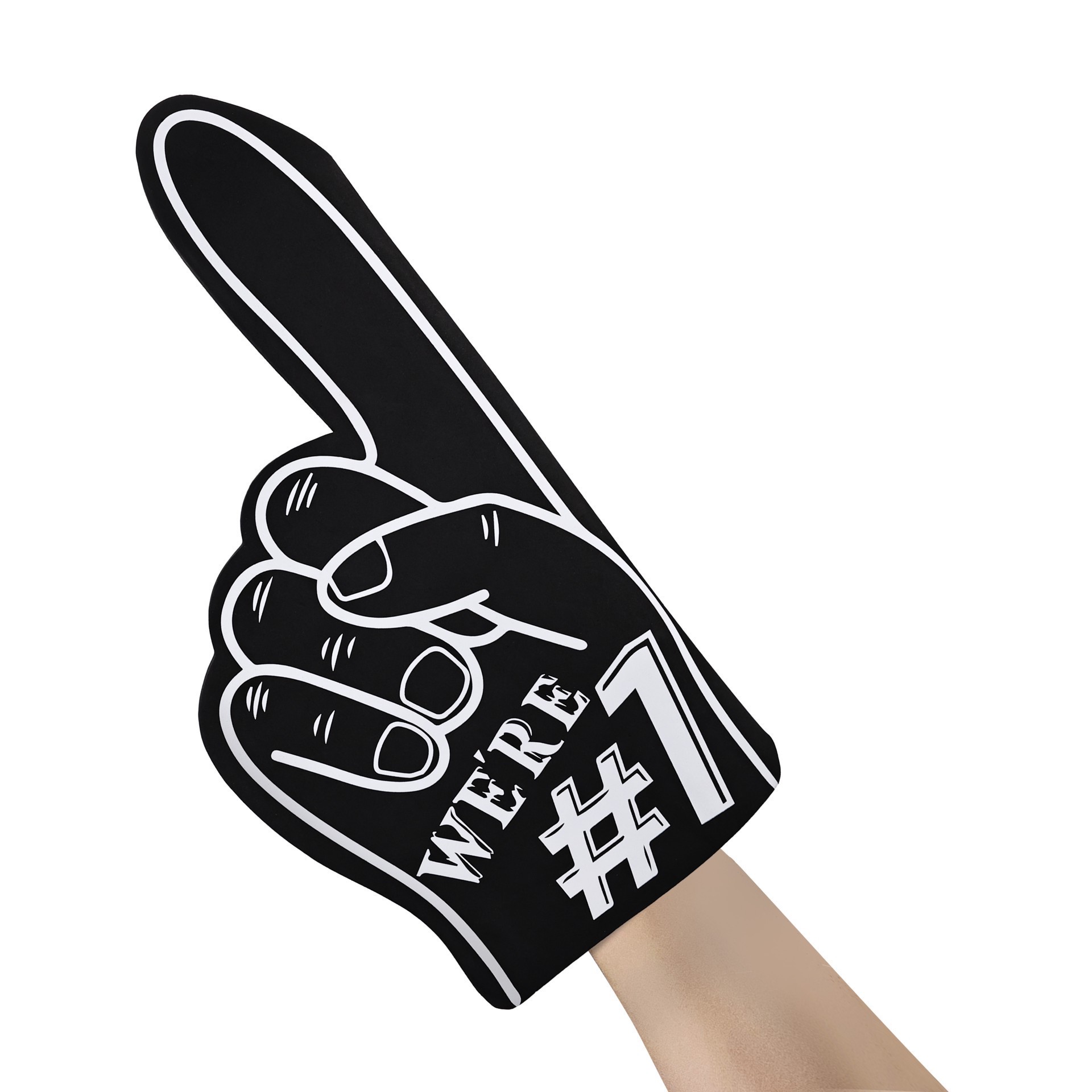 slide 2 of 3, 18" Black No.1 Foam Finger By Celebrate It, 18 in