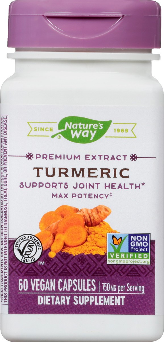 slide 8 of 9, Nature's Way Capsules 750 mg Turmeric 60 ea, 60 ct