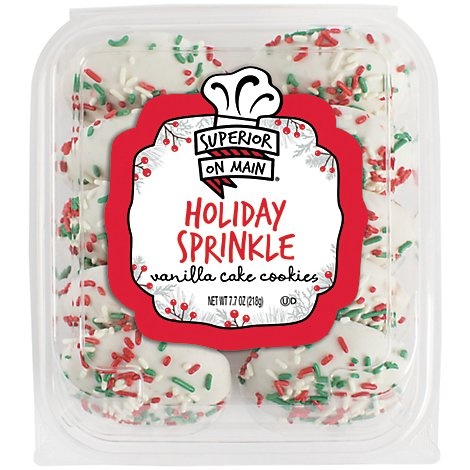 slide 1 of 1, Superior Holiday Sprinkle Cookies, 7.75 oz