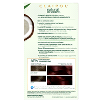 slide 2 of 5, Clairol Natural Instincts Semi-Permanent Hair Color, 4RV Dark Brugundy, Rich Plum, 1 ct