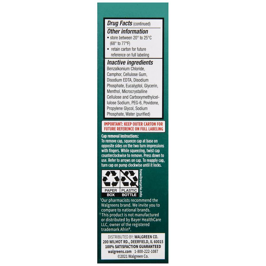 slide 3 of 5, Walgreens 12 Hour Maximum Strength No Drip Severe Anefrin Nasal Spray, 0.5 fl oz