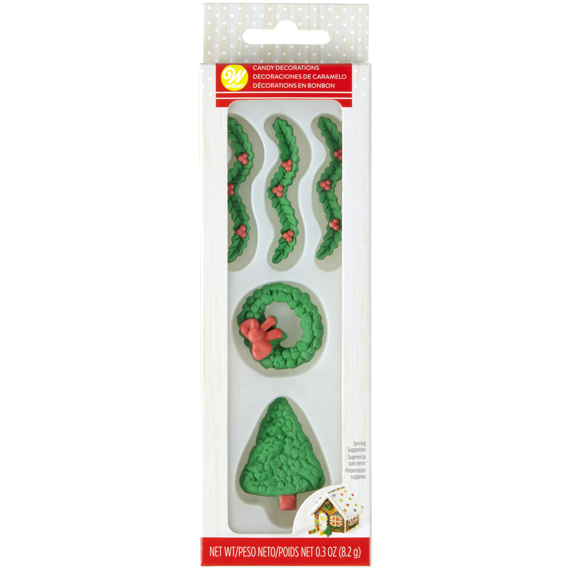 slide 1 of 3, Wilton Gingerbread House Holiday Trim Candy Decorations, 5 ct