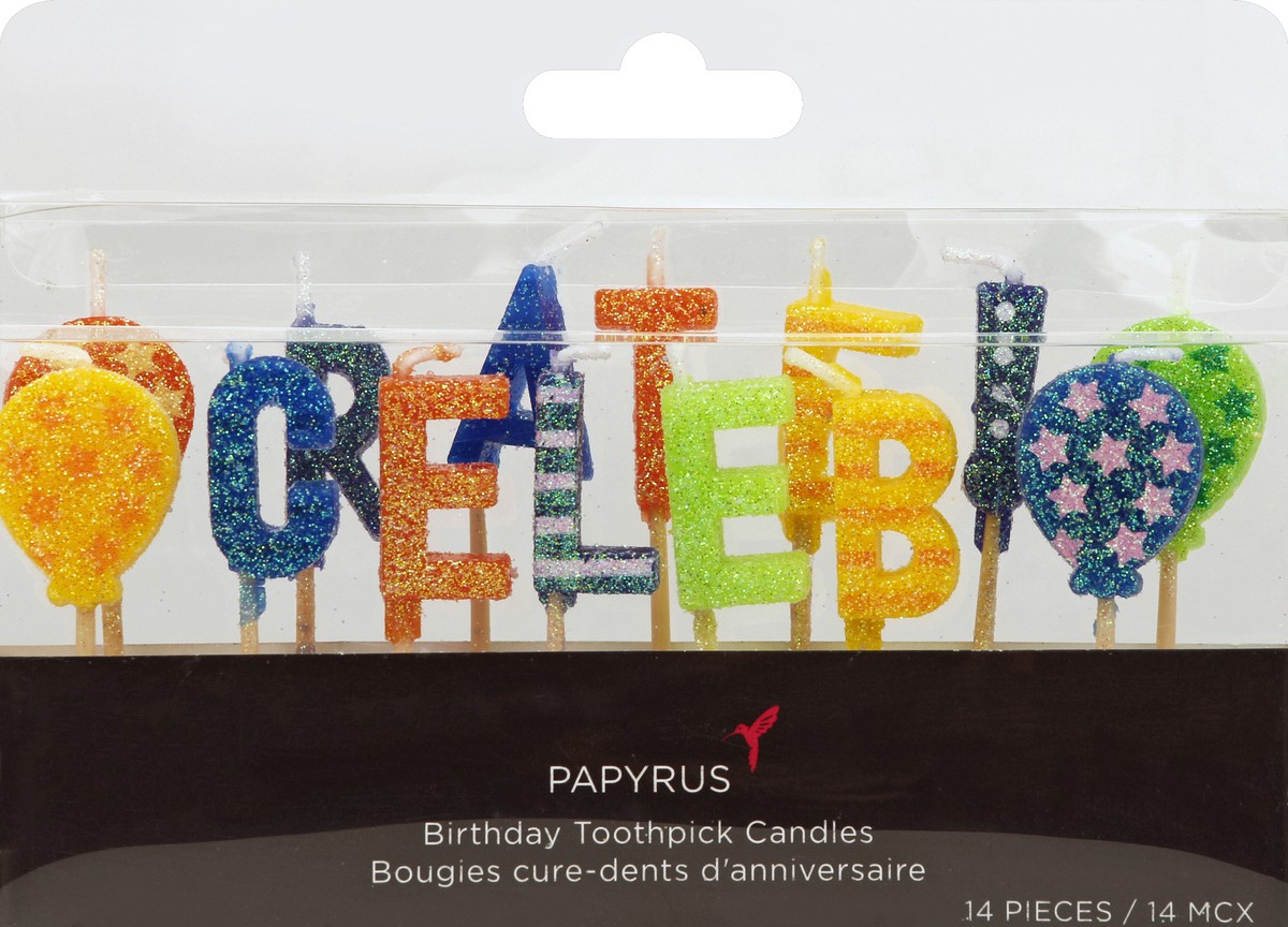 slide 1 of 5, Papyrus Birthday Candles 14 ea, 14 ct