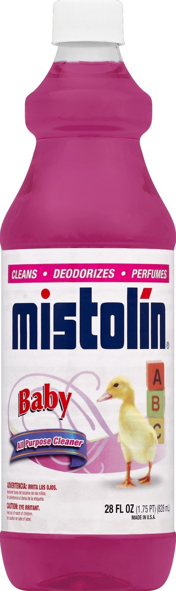 slide 1 of 3, Mistolin Multipurpose Cleaner&Deodorizer Baby Fresh, 28 oz