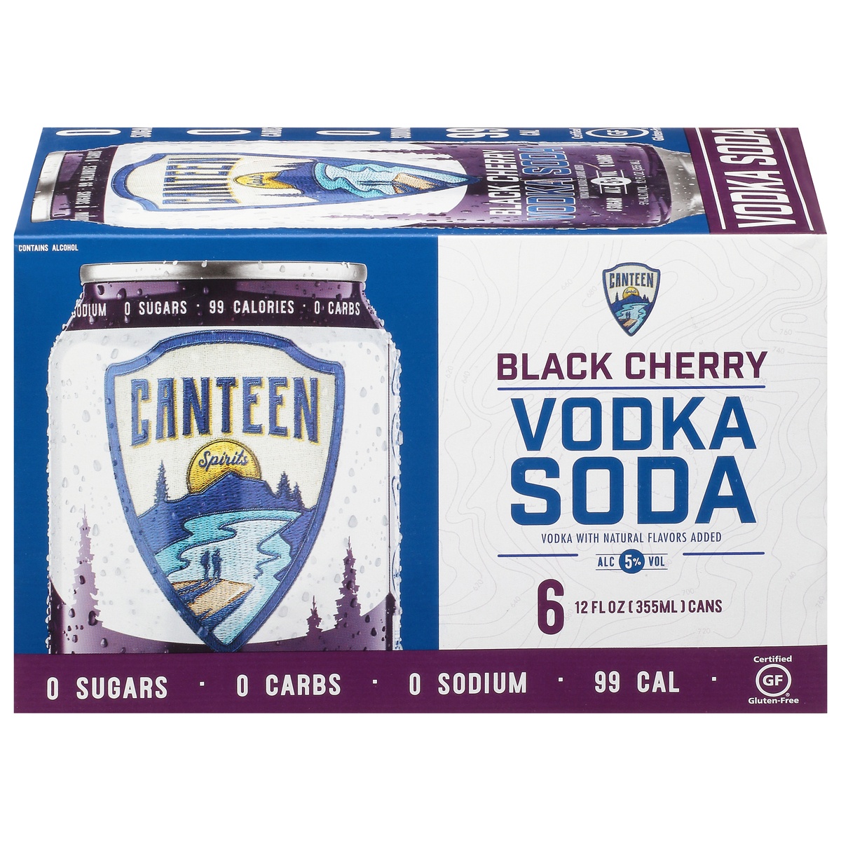 Canteen Black Cherry Vodka Soda 612 fl oz Cans 6 ct Shipt