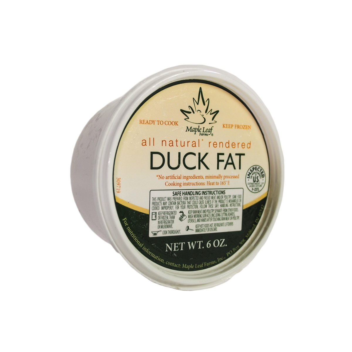 slide 1 of 1, Maple Leaf Farms All Natural Rendered Duck Fat, 6 oz