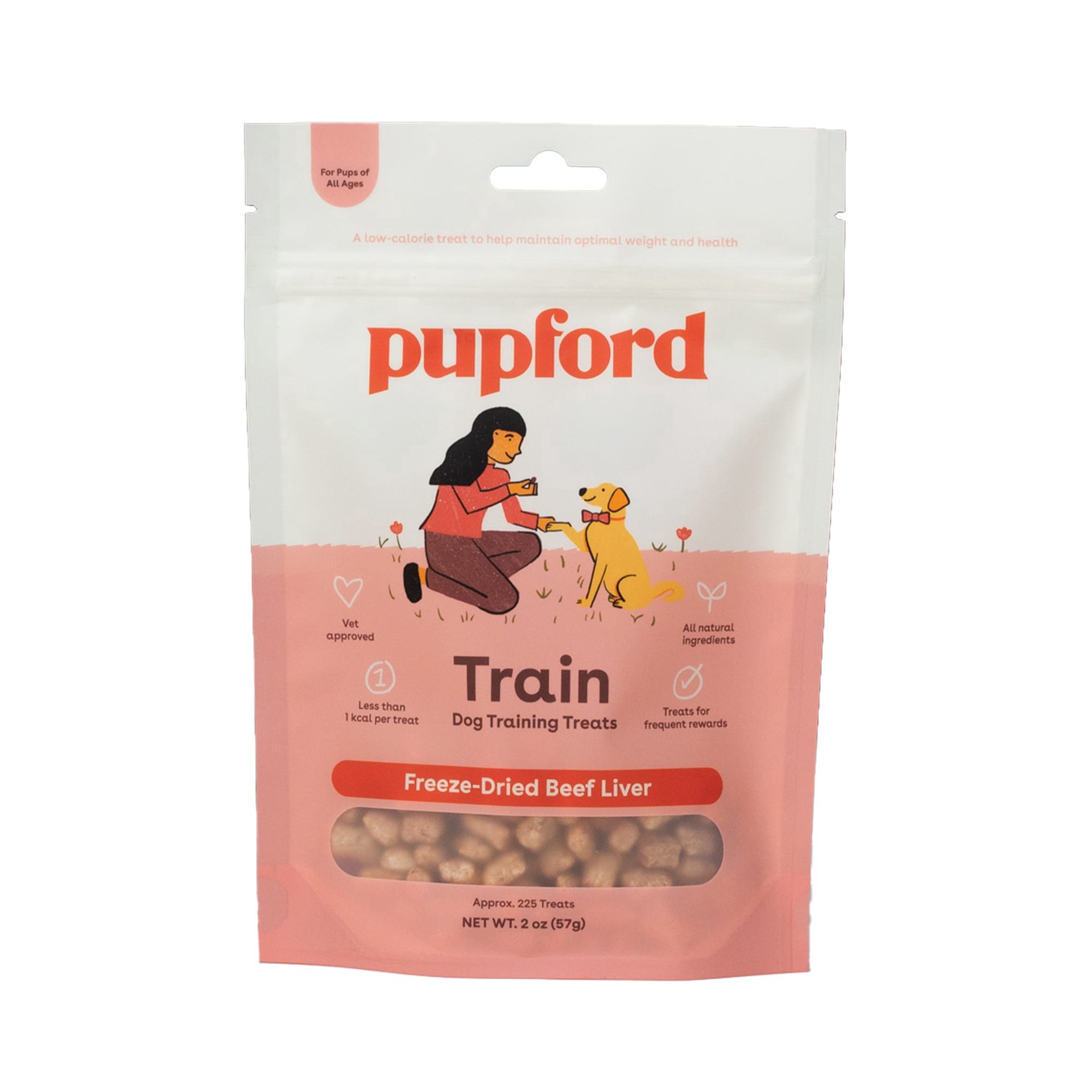 slide 1 of 1, Pupford Simple Ingredient, Low Calorie Beef Liver Freeze Dried Dog Training Treat, 2 oz., 1 ct