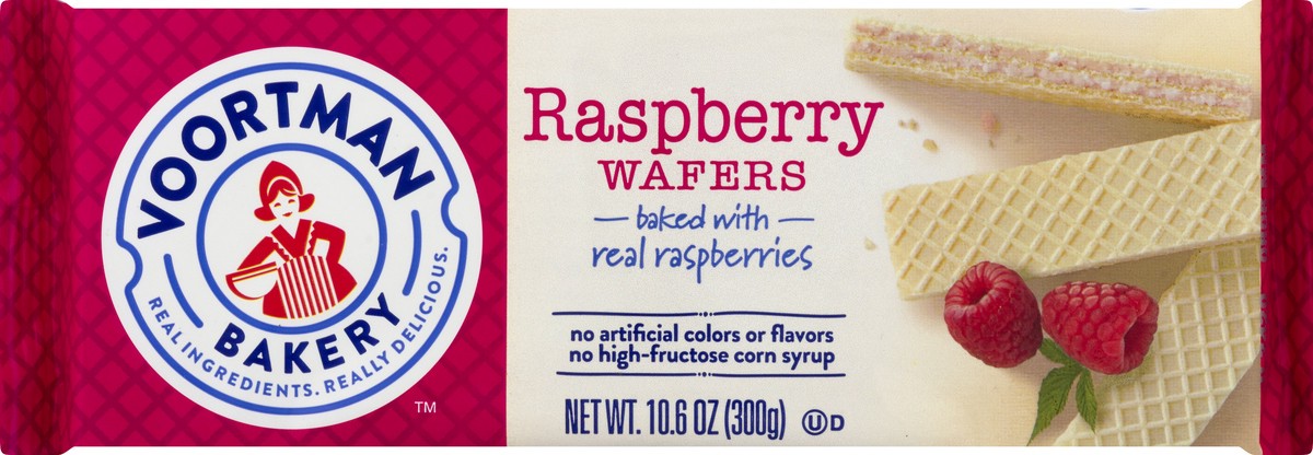 slide 9 of 10, Voortman Bakery Raspberry Wafers, 10.6 oz