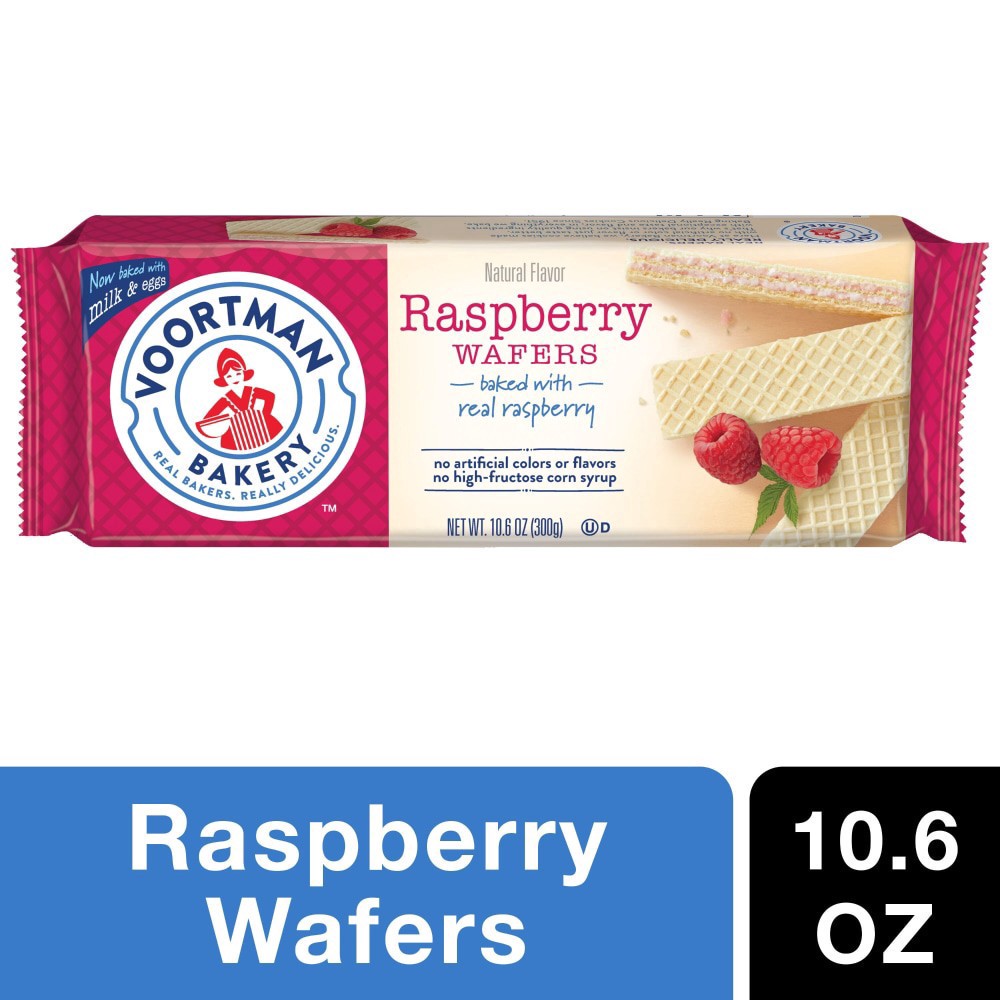 slide 1 of 10, Voortman Bakery Raspberry Wafers - 10.6 oz, 10.6 oz