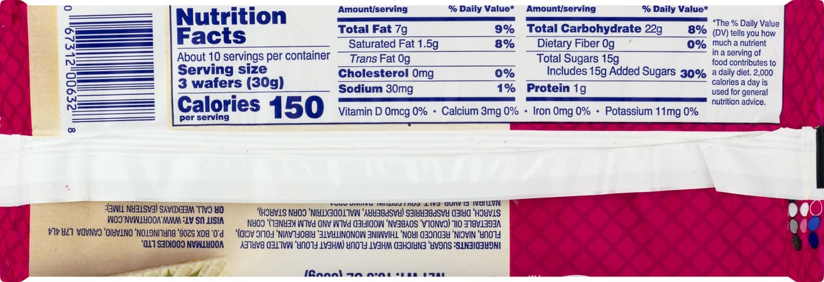 slide 10 of 10, Voortman Bakery Raspberry Wafers, 10.6 oz