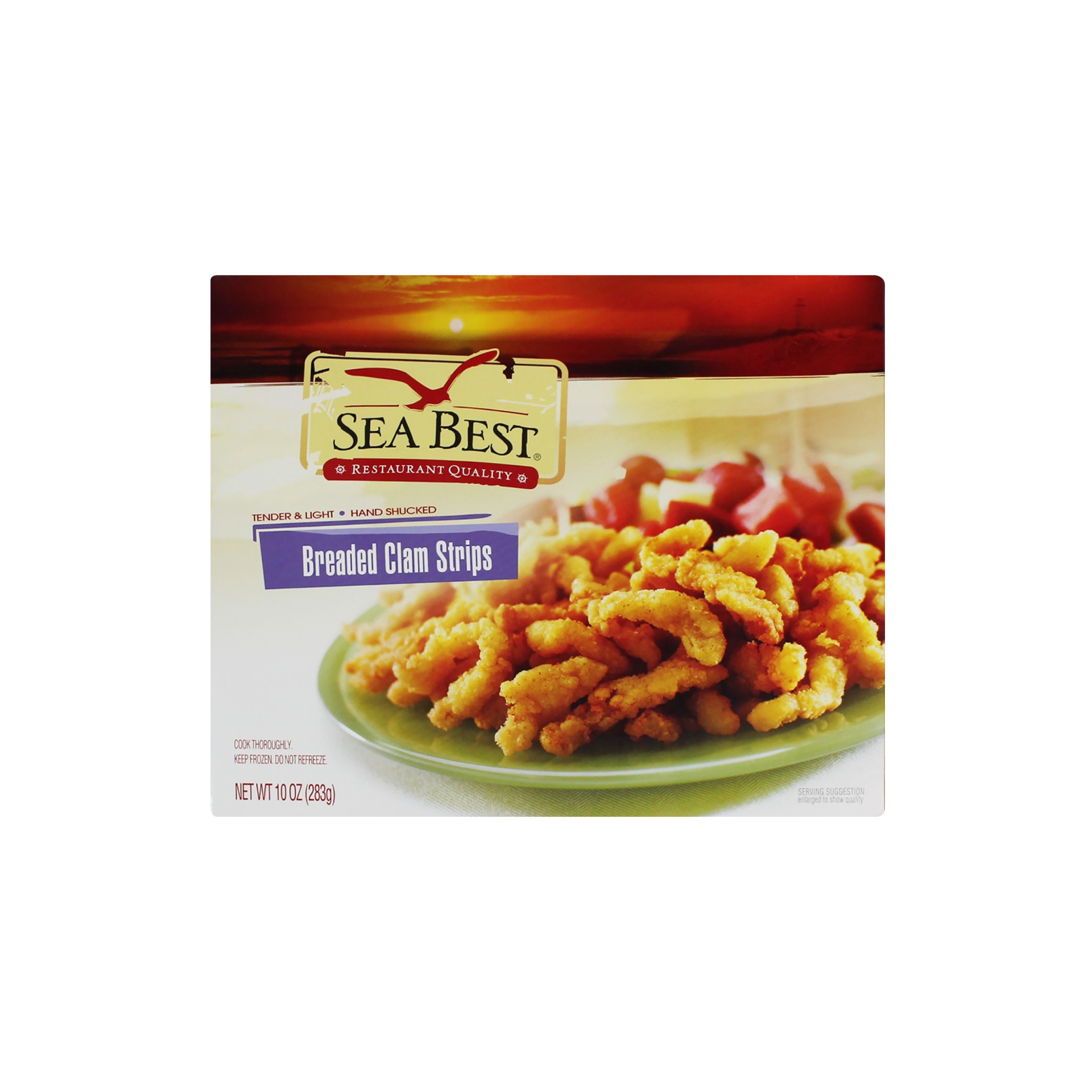 slide 1 of 1, Sea Best Breaded Clam Strips, 10 oz