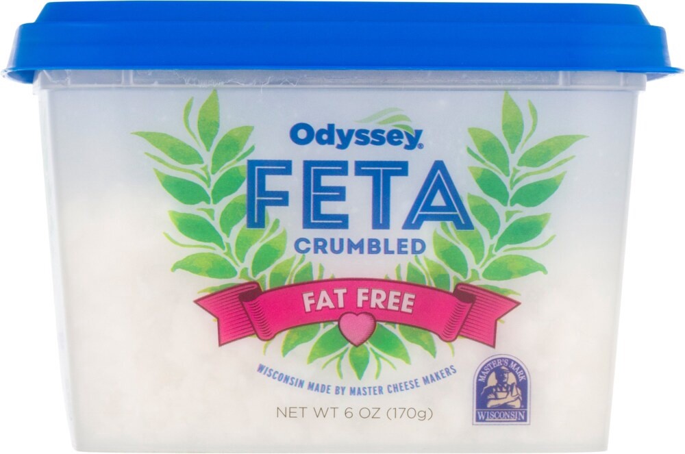 slide 2 of 5, Odyssey Fat Free Crumbled Feta Cheese, 6 oz
