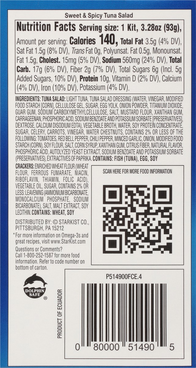slide 7 of 13, StarKist Sweet & Spicy Tuna Salad 1 ea, 1 ct