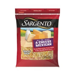Sargento Natural 4 Cheese Mexican Shredded Cheese Family Size - 24 oz