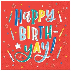 Happy Birthday Beverage Napkins