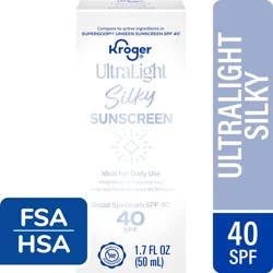 Kroger Ultralight Silky Sunscreen Lotion SPF 40, 1.7 fl oz