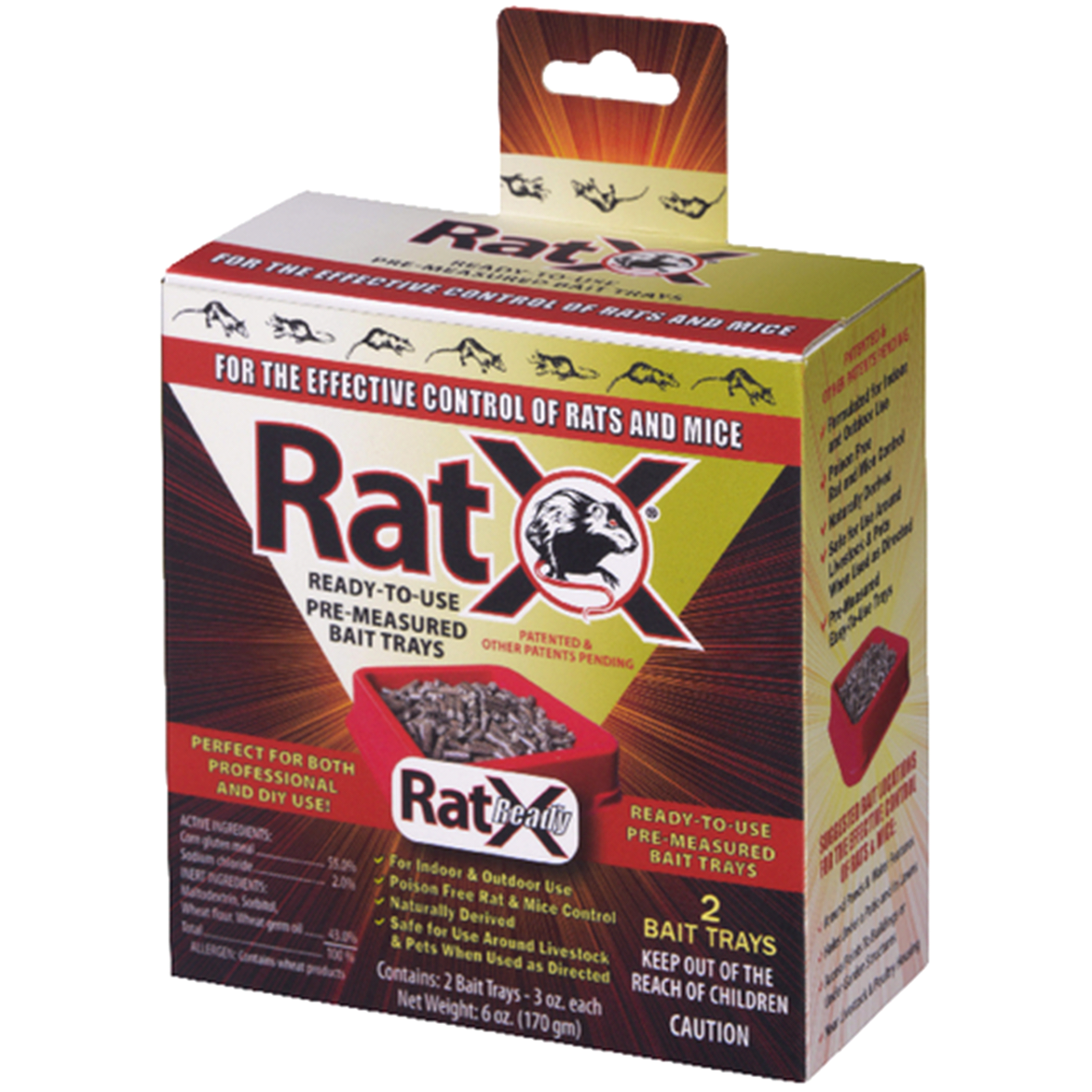 slide 1 of 1, Ratx Pre-Measured Bait Trays, 2 ct