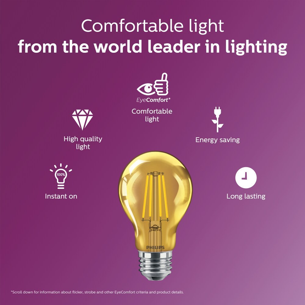 slide 4 of 5, Philips 4-Watt A19 Outdoor Party Led Light Bulb, 1 ct