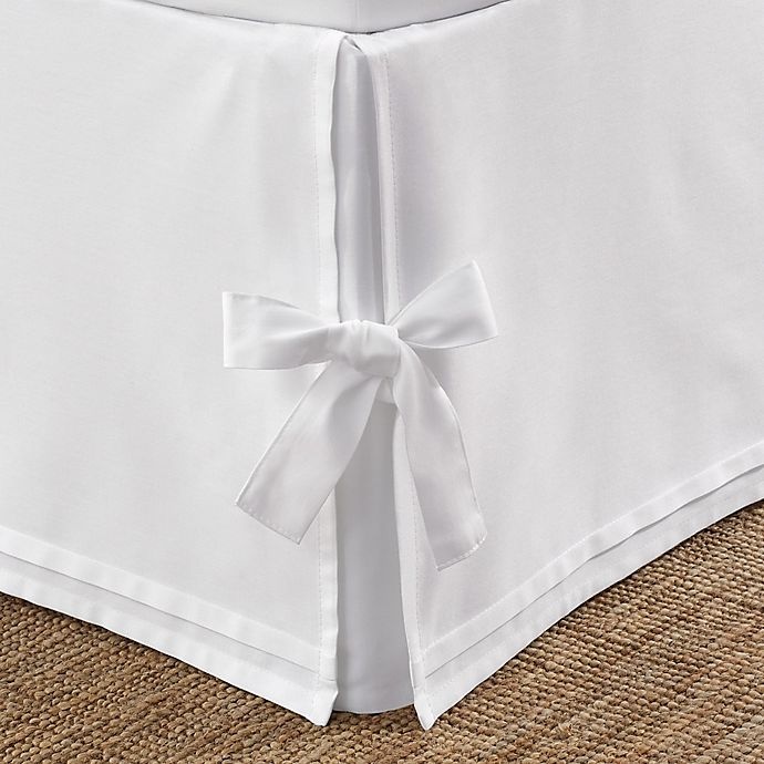 slide 2 of 2, Laura Ashley Corner Ties Tailored Queen Bed Skirt - White, 1 ct