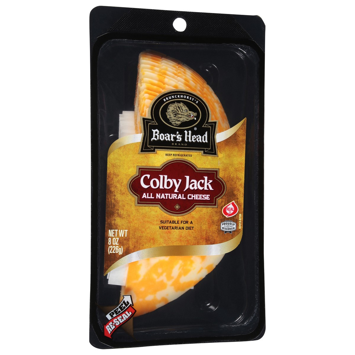 slide 2 of 9, Boar's Head Pre-sliced Colby Jack Cheese, 8 oz