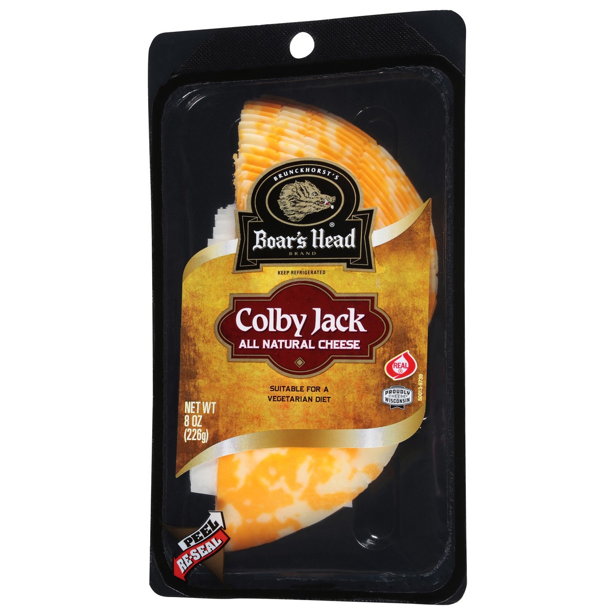 slide 3 of 9, Boar's Head Pre-sliced Colby Jack Cheese, 8 oz