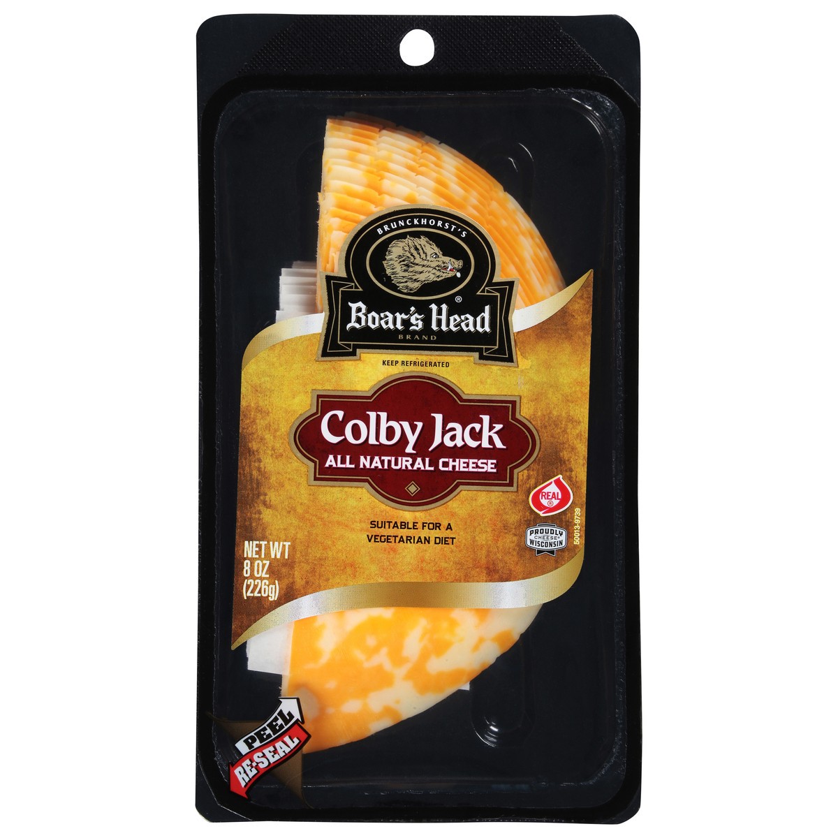 slide 1 of 9, Boar's Head Pre-sliced Colby Jack Cheese, 8 oz