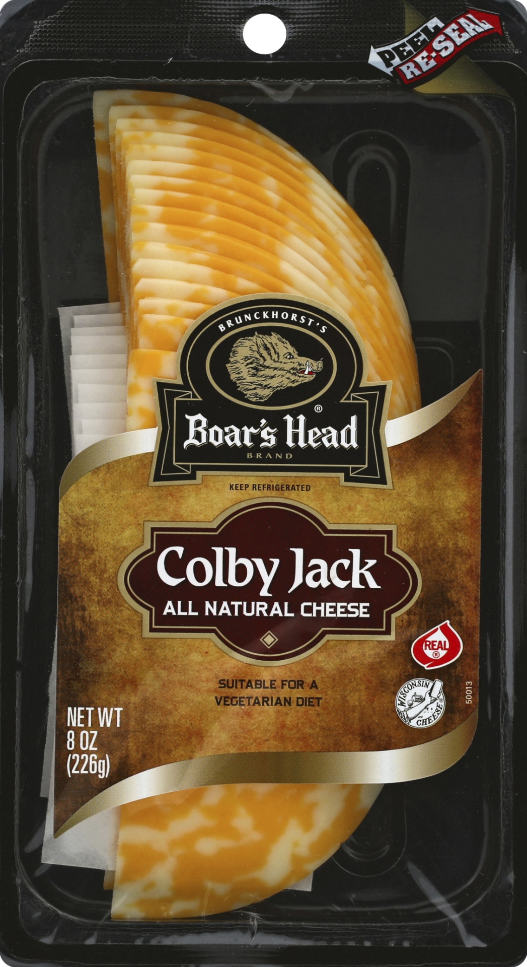 slide 1 of 1, Boar's Head Cheese, Colby Jack, Sliced, 1 ct