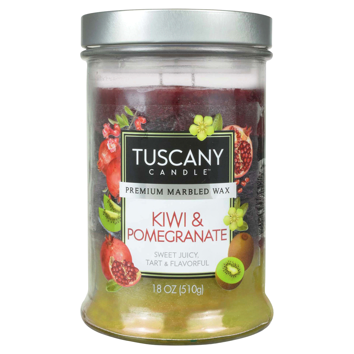 slide 1 of 1, Tuscany Candle Kiwi And Pomegranate Triple Pour Glass Jar Candle, 18 oz