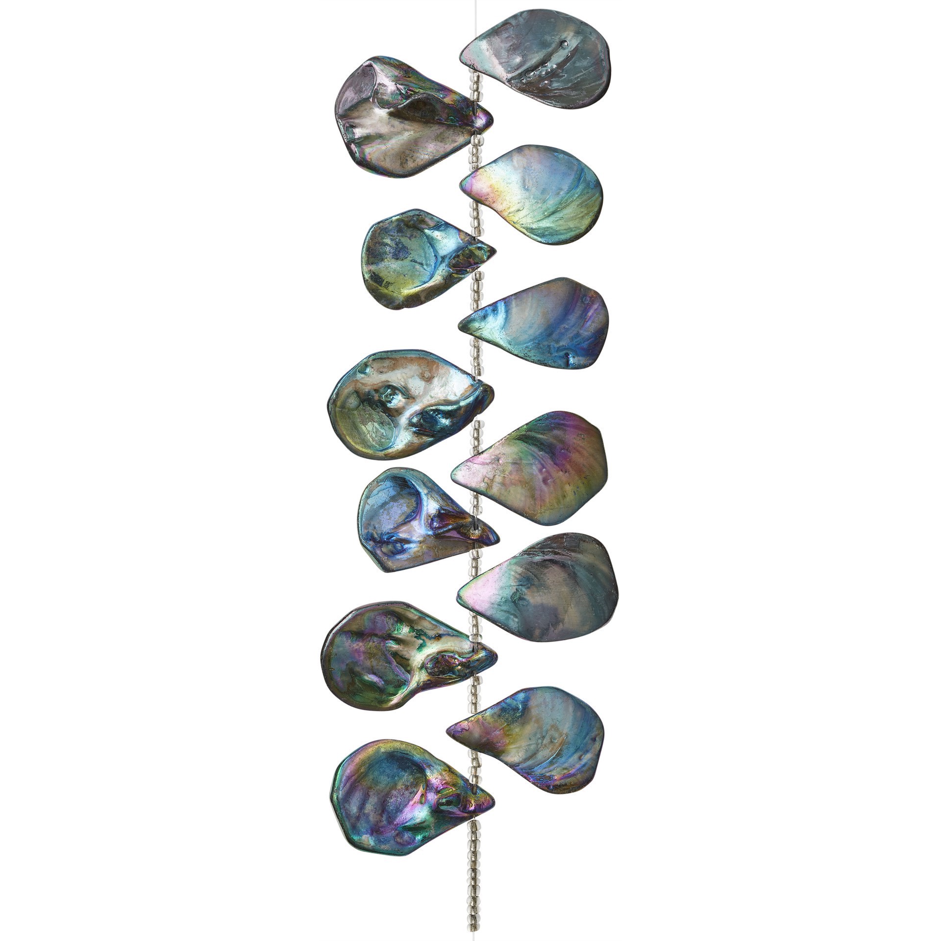 slide 2 of 3, Multicolor Shell Teardrop Beads, 34mm By Bead Landing, 34 mm