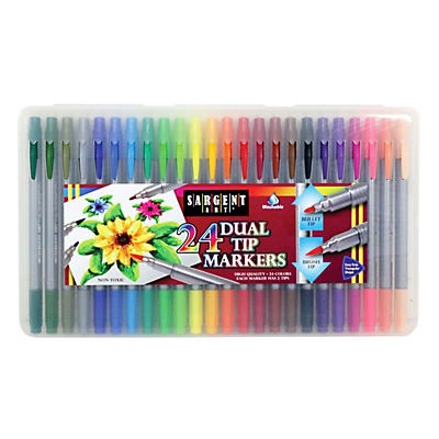 slide 1 of 1, Sargent Art Dual Tip Markers, 24 ct