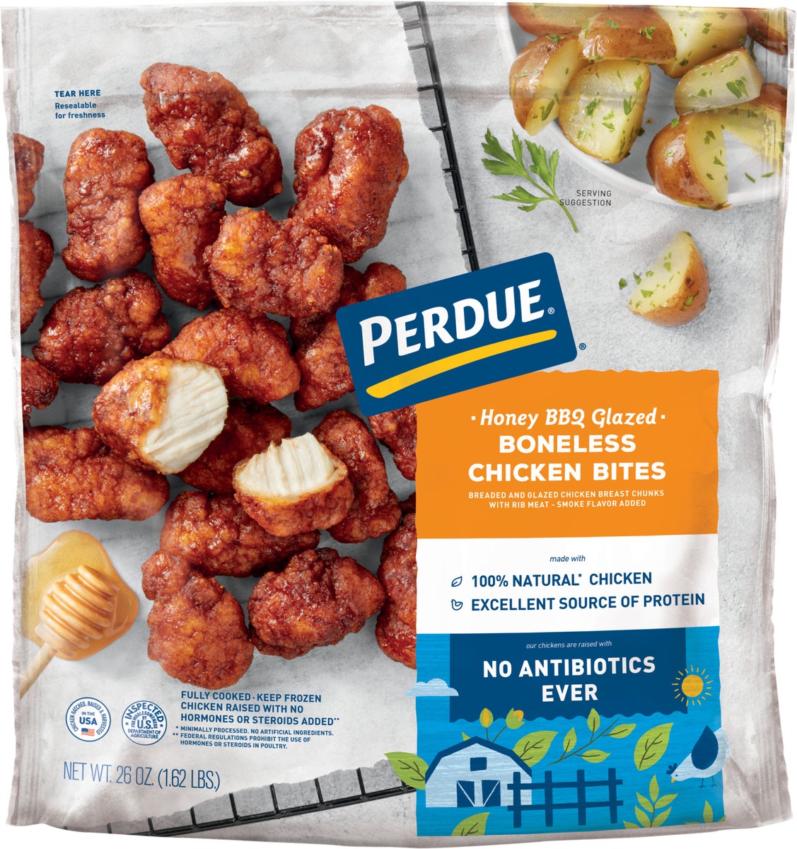 slide 3 of 3, Perdue Boneless Honey BBQ Glazed Chicken Bites 26 oz, 26 oz