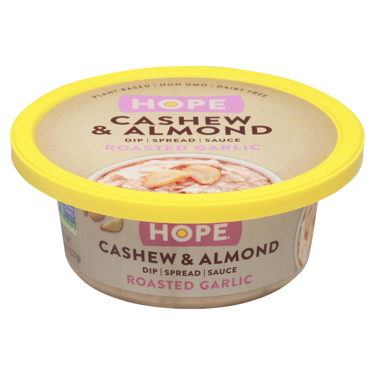 slide 1 of 4, Hope Foods Roasted Garlic Cashew & Almond Dip, 
