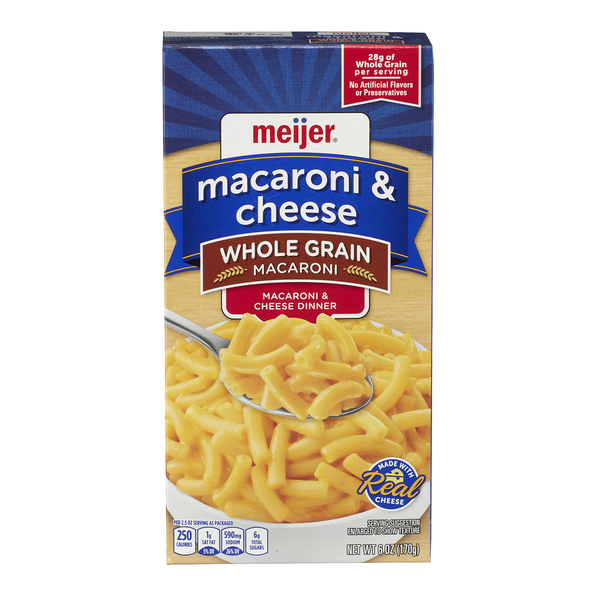 slide 1 of 1, Meijer Whole Grain Mac & Cheese, 6 oz