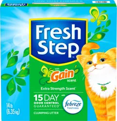 Fresh Step Odor Shield Multi Cat Clumping Litter with Febreze, Gain Original Scent, 14 lb