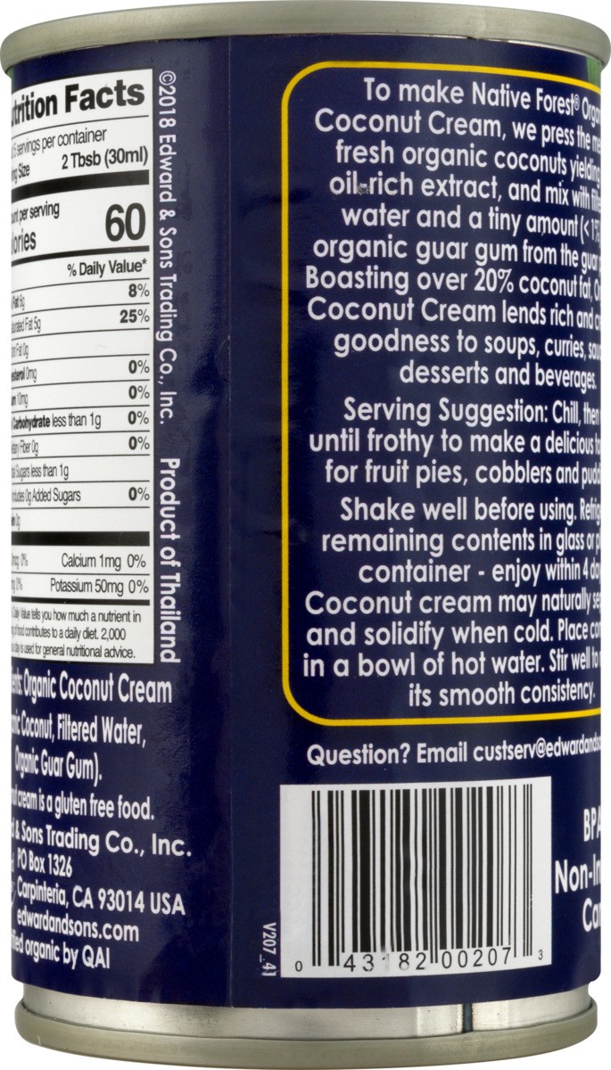 slide 8 of 11, Native Forest Organic Premium Unsweetened Coconut Cream 5.4 fl oz, 5.4 fl oz